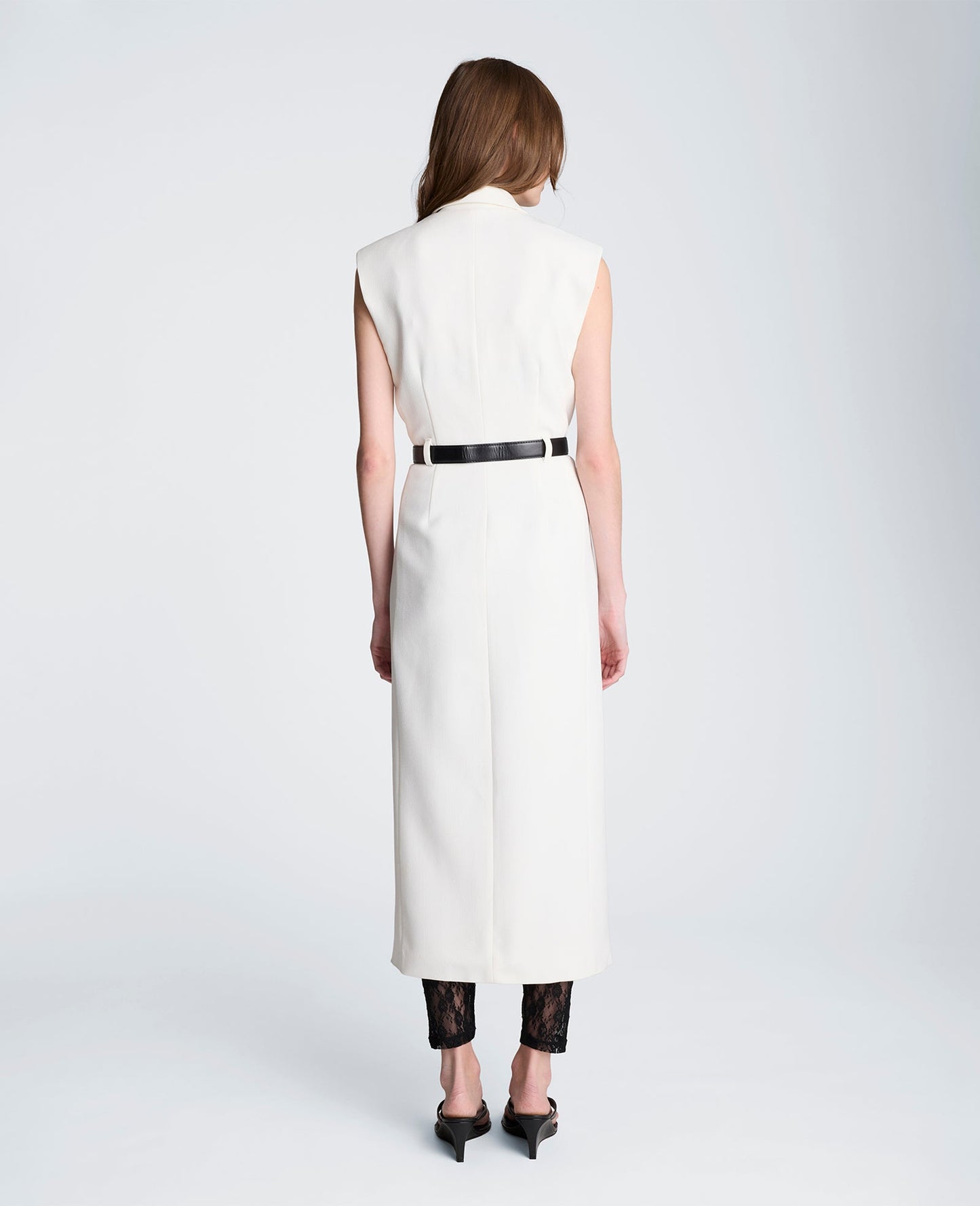 Sleeveless Modern Midi Trench Dress