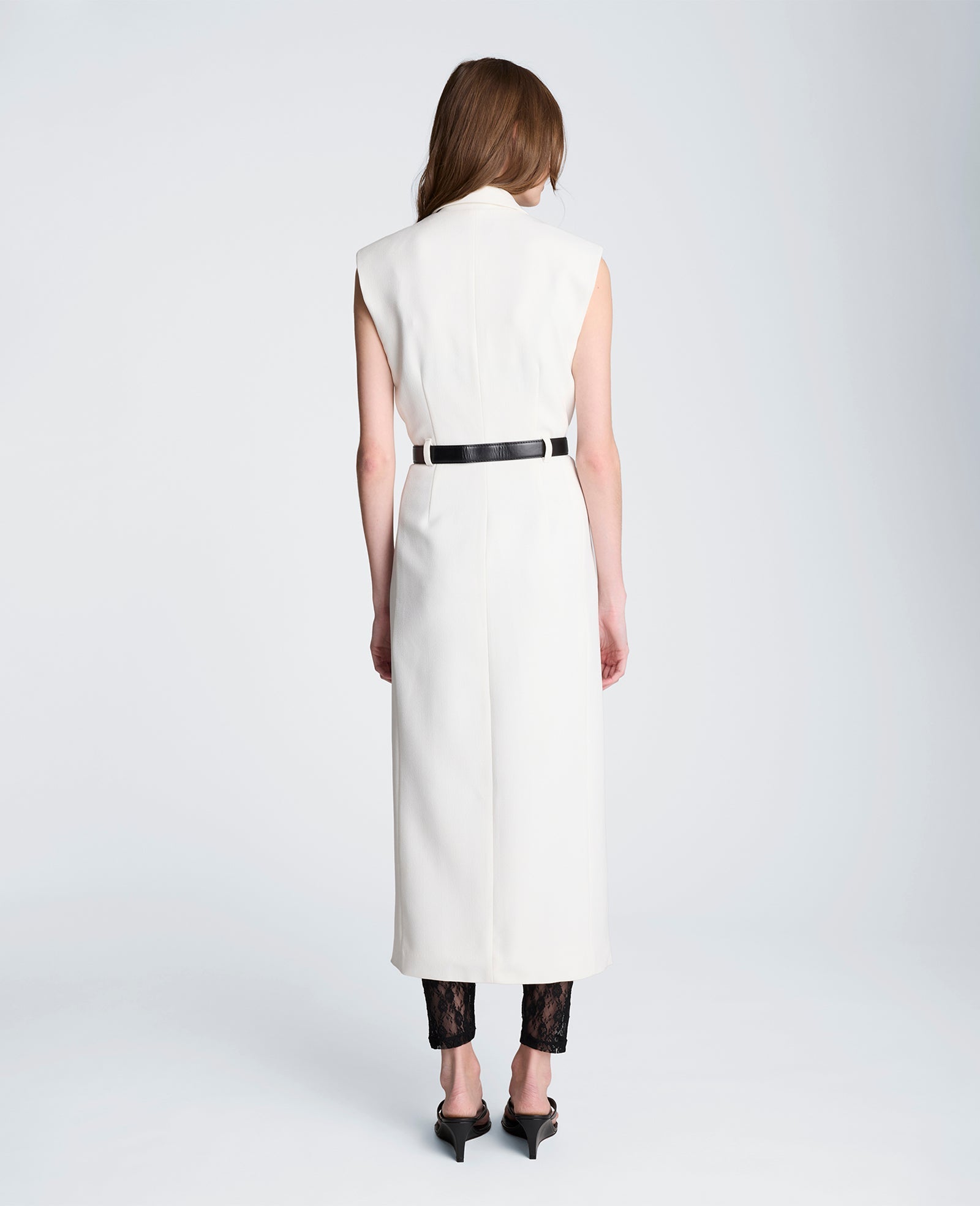 Sleeveless Modern Midi Trench Dress