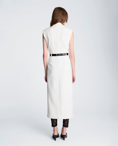 Sleeveless Modern Midi Trench Dress