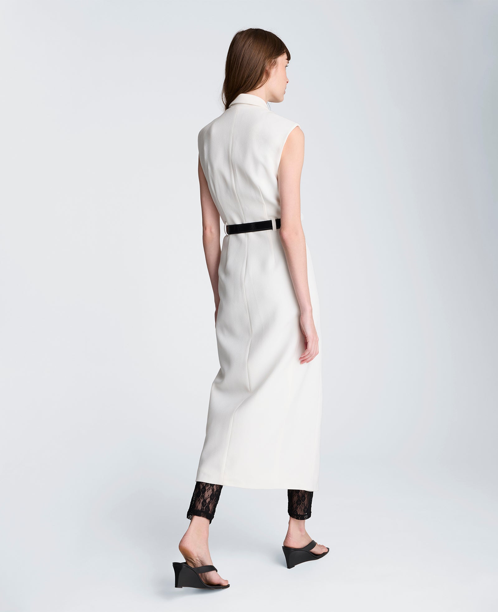 Sleeveless Modern Midi Trench Dress