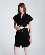 Drop Shoulder Mini Trench Dress