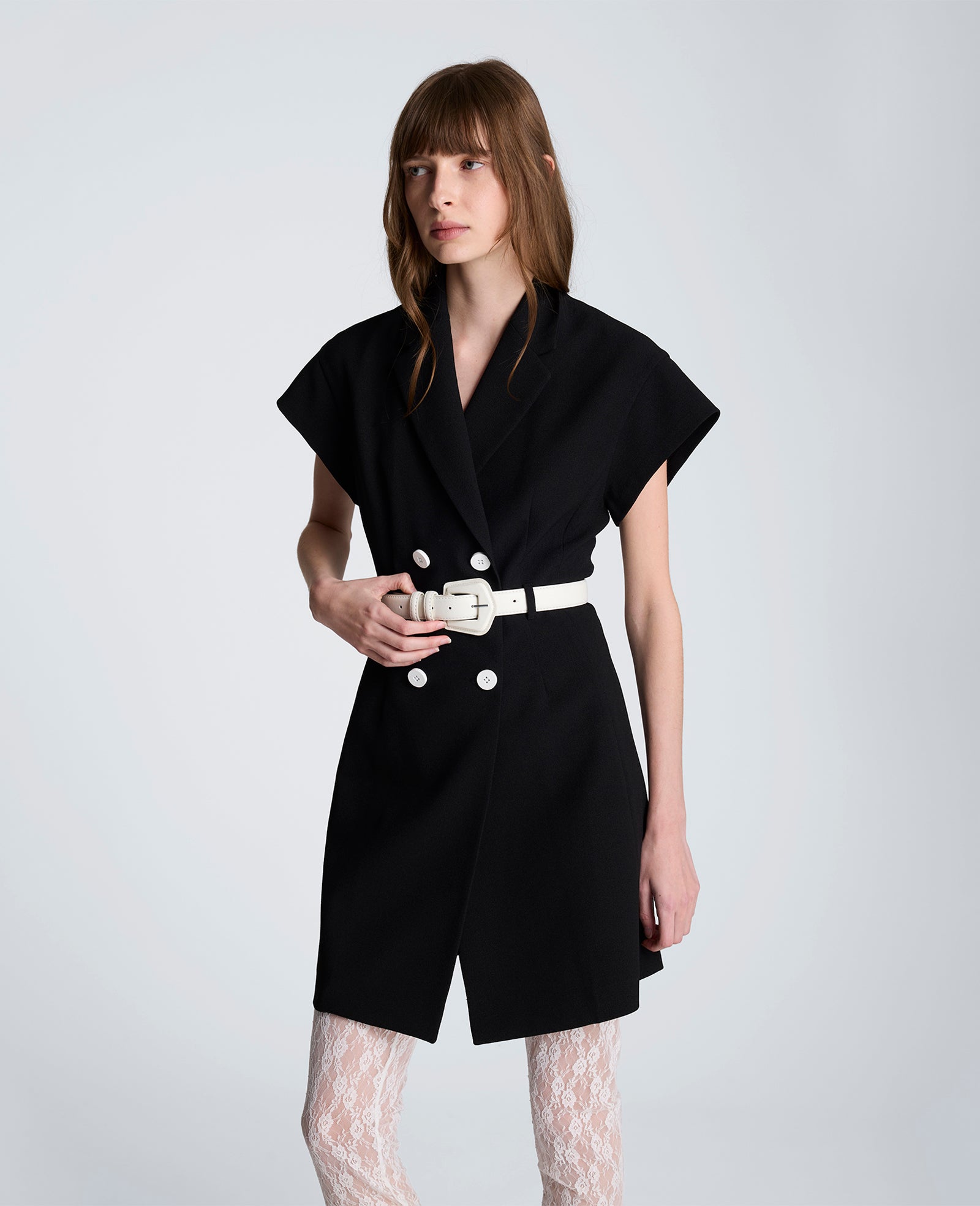 Drop Shoulder Mini Trench Dress