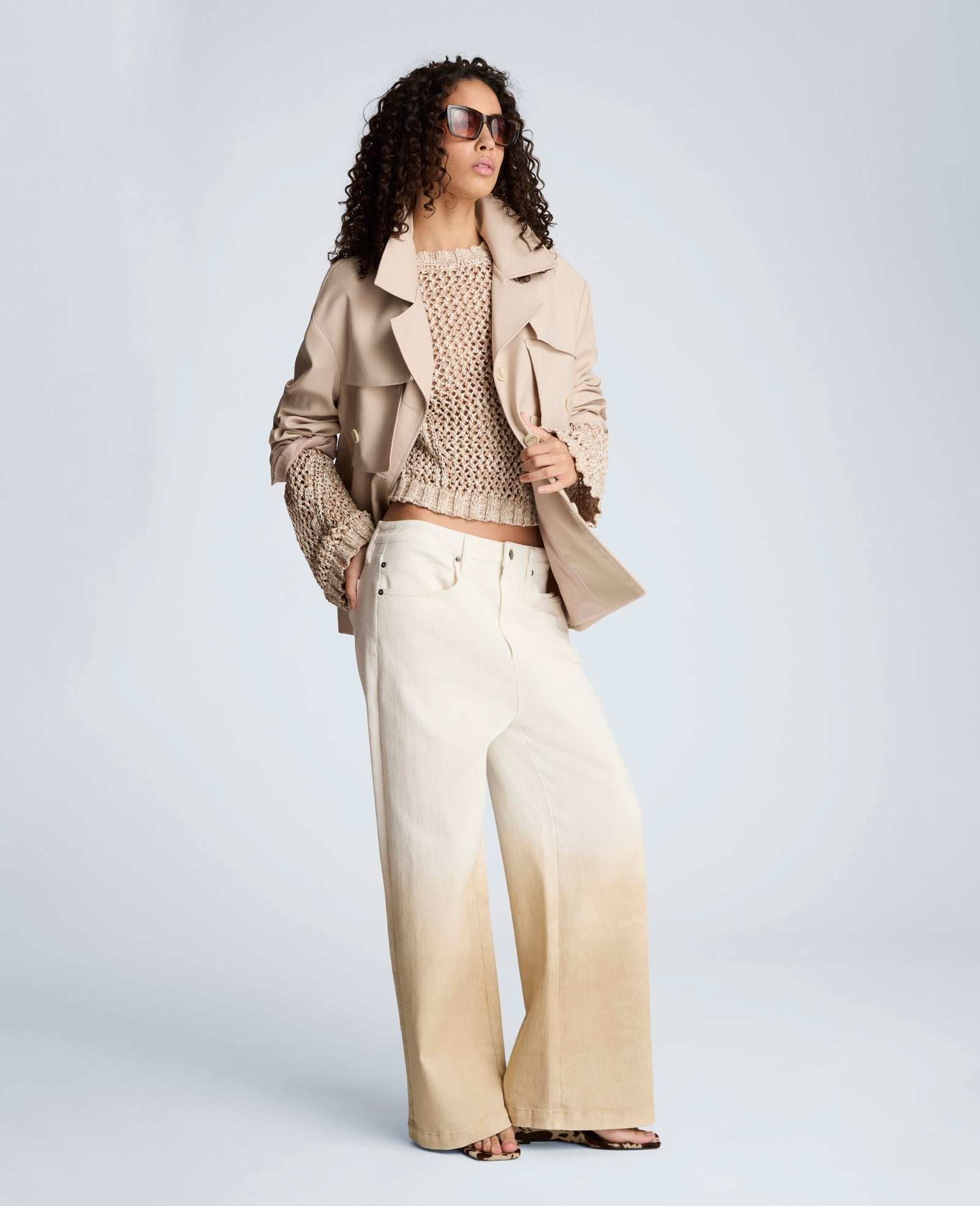 Melange Twill Multi Pocket Jacket with Notch Collar