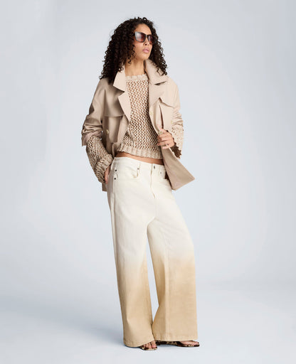 Melange Twill Multi Pocket Jacket with Notch Collar