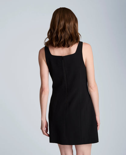 Sculpted Neck Mini Fit and Flare Dress