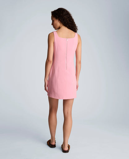 Sculpted Neck Mini Fit and Flare Dress