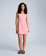 Sculpted Neck Mini Fit and Flare Dress