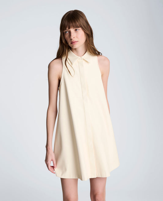Halter Shirt Swing Dress