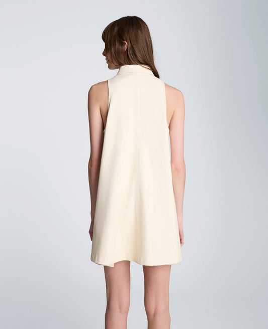 Halter Shirt Swing Dress