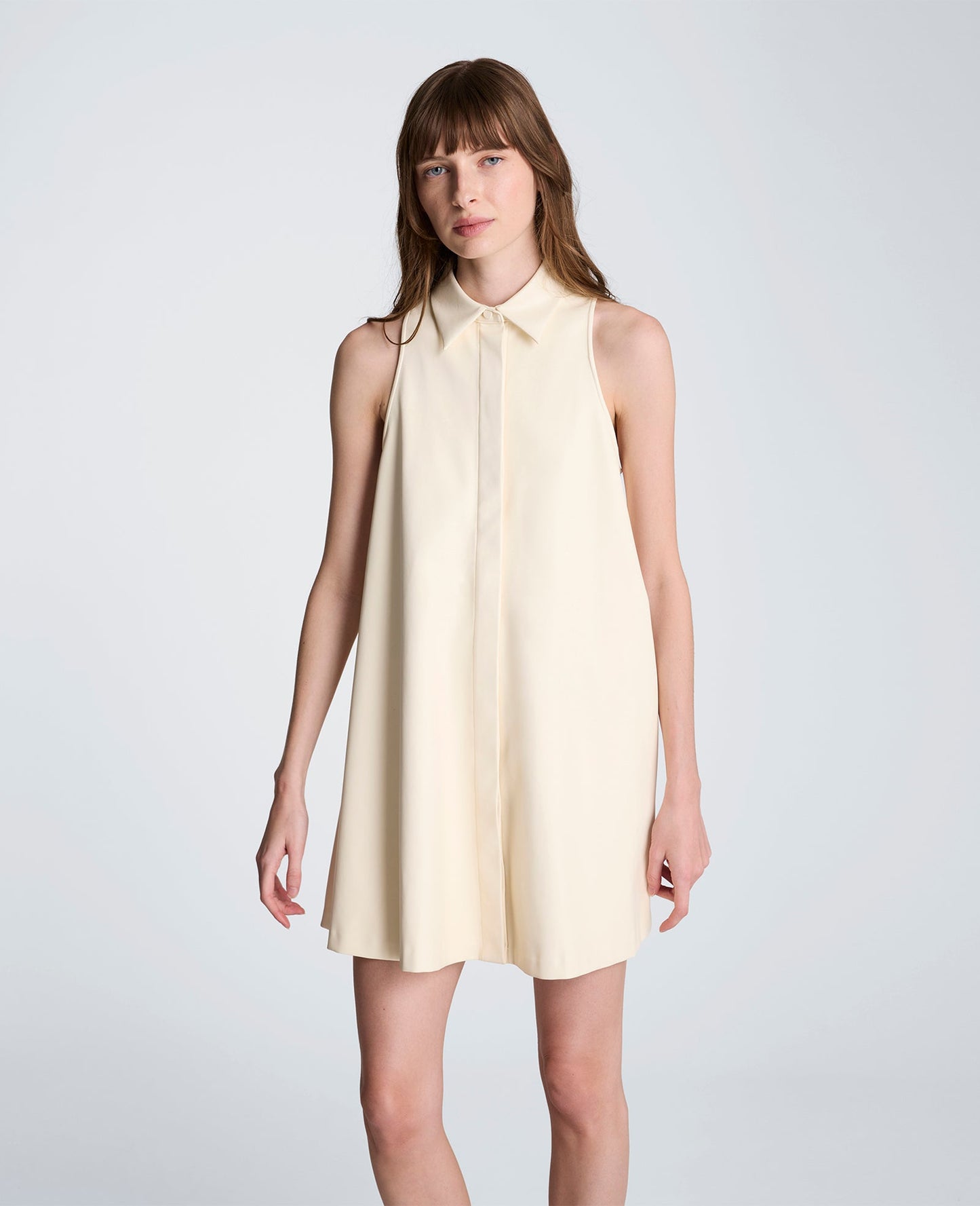 Halter Shirt Swing Dress