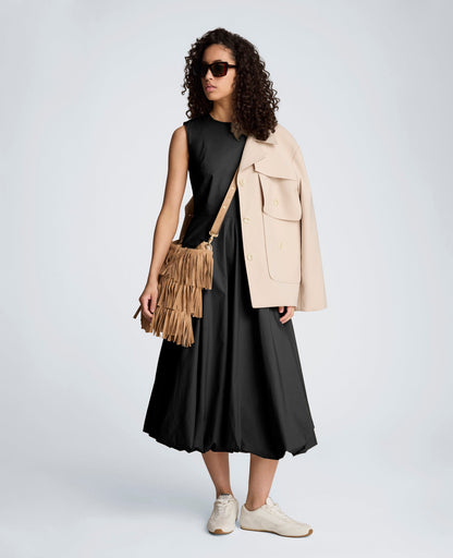 Bubble Hem Midi Dress