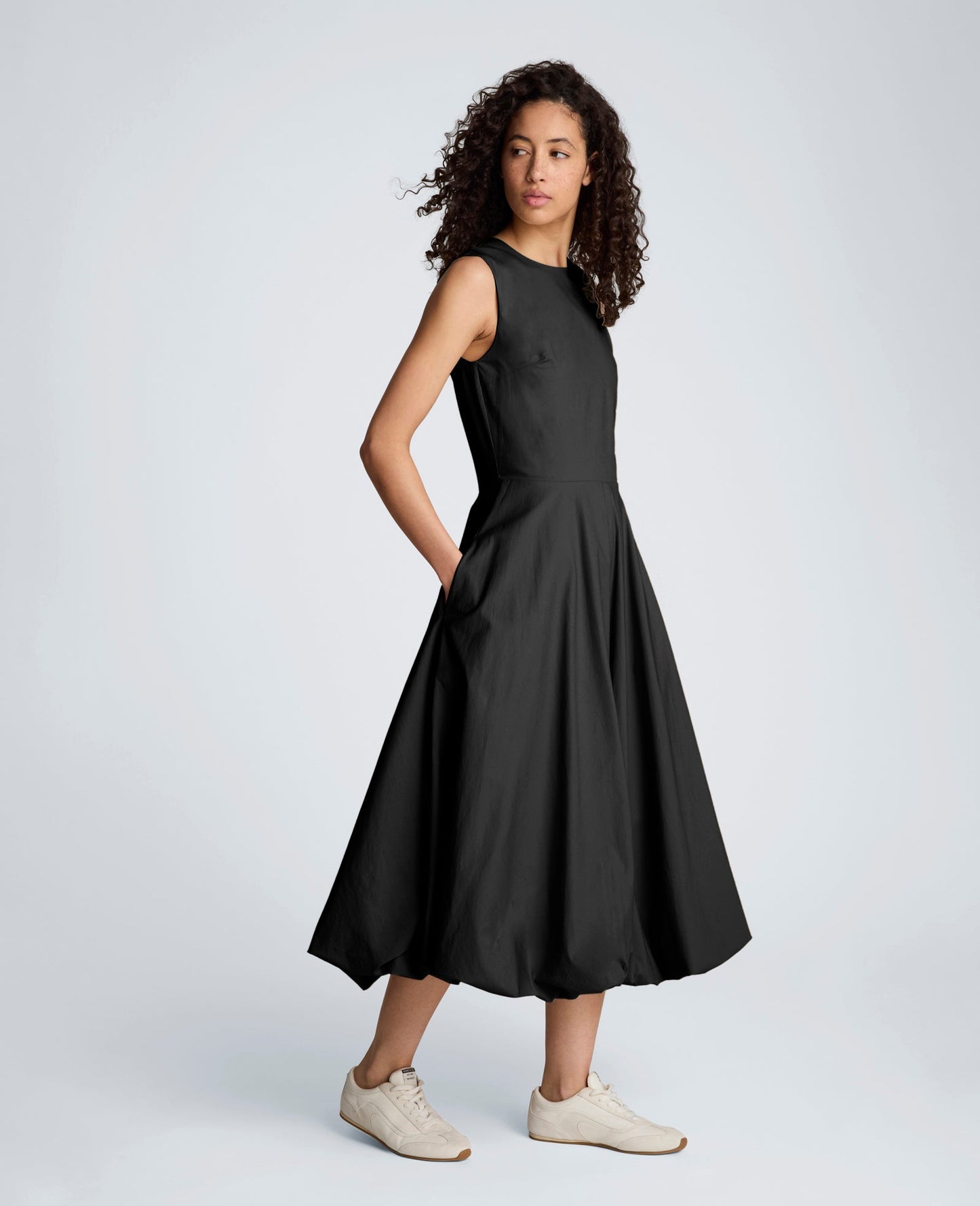 Bubble Hem Midi Dress
