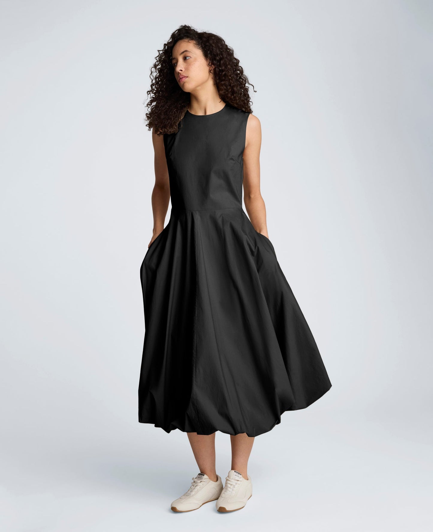 Bubble Hem Midi Dress