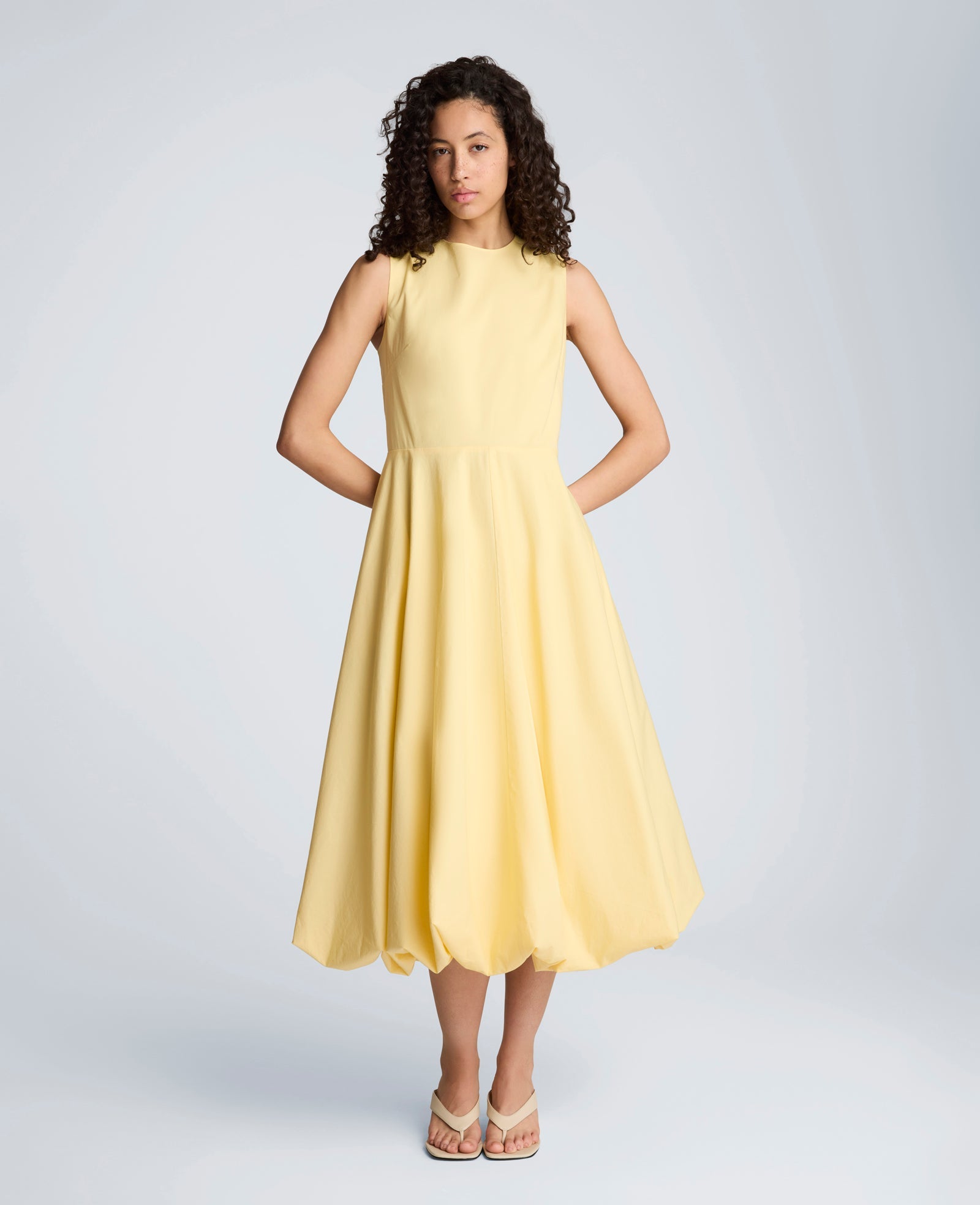 Bubble Hem Midi Dress