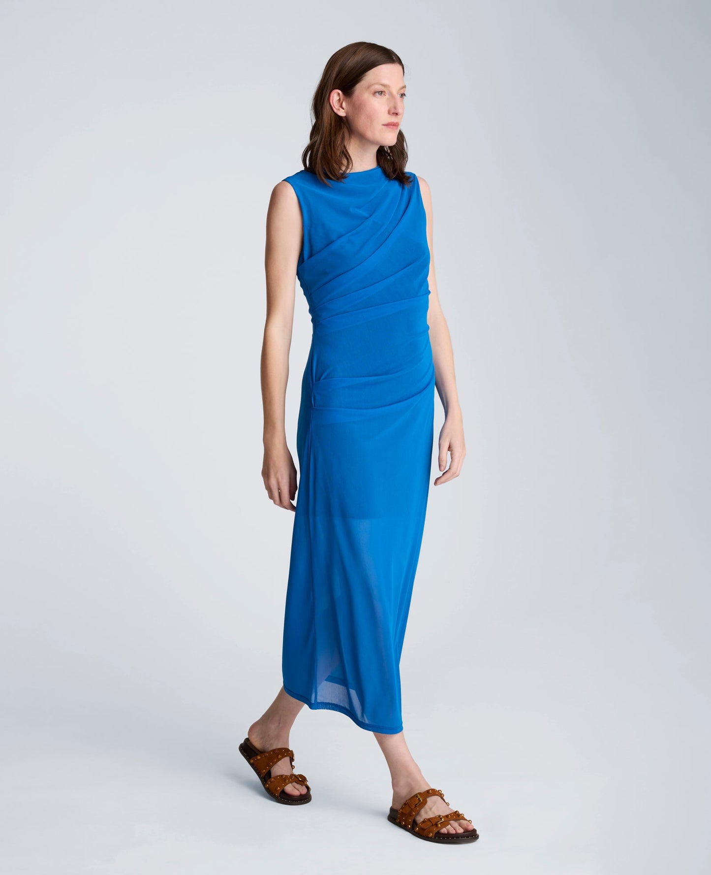 Draped Detailed Modern Midi Dress
