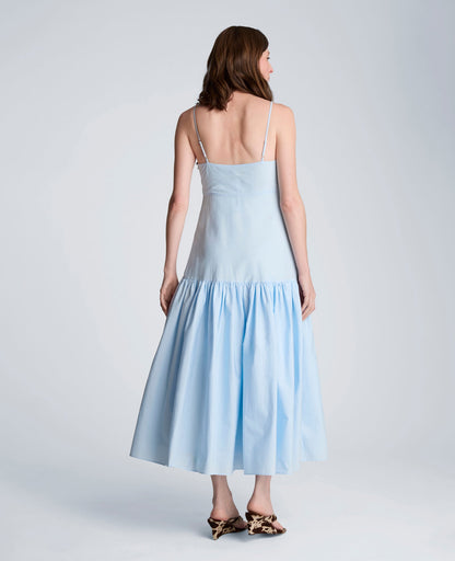 Sweetheart Bubble Flounce Midi Dress