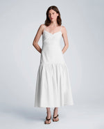 Sweetheart Bubble Flounce Midi Dress