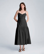 Sweetheart Bubble Flounce Midi Dress