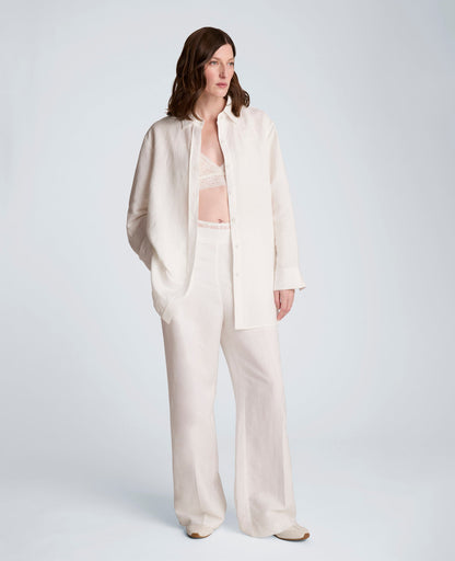 Pull On Wide Leg Linen Pant