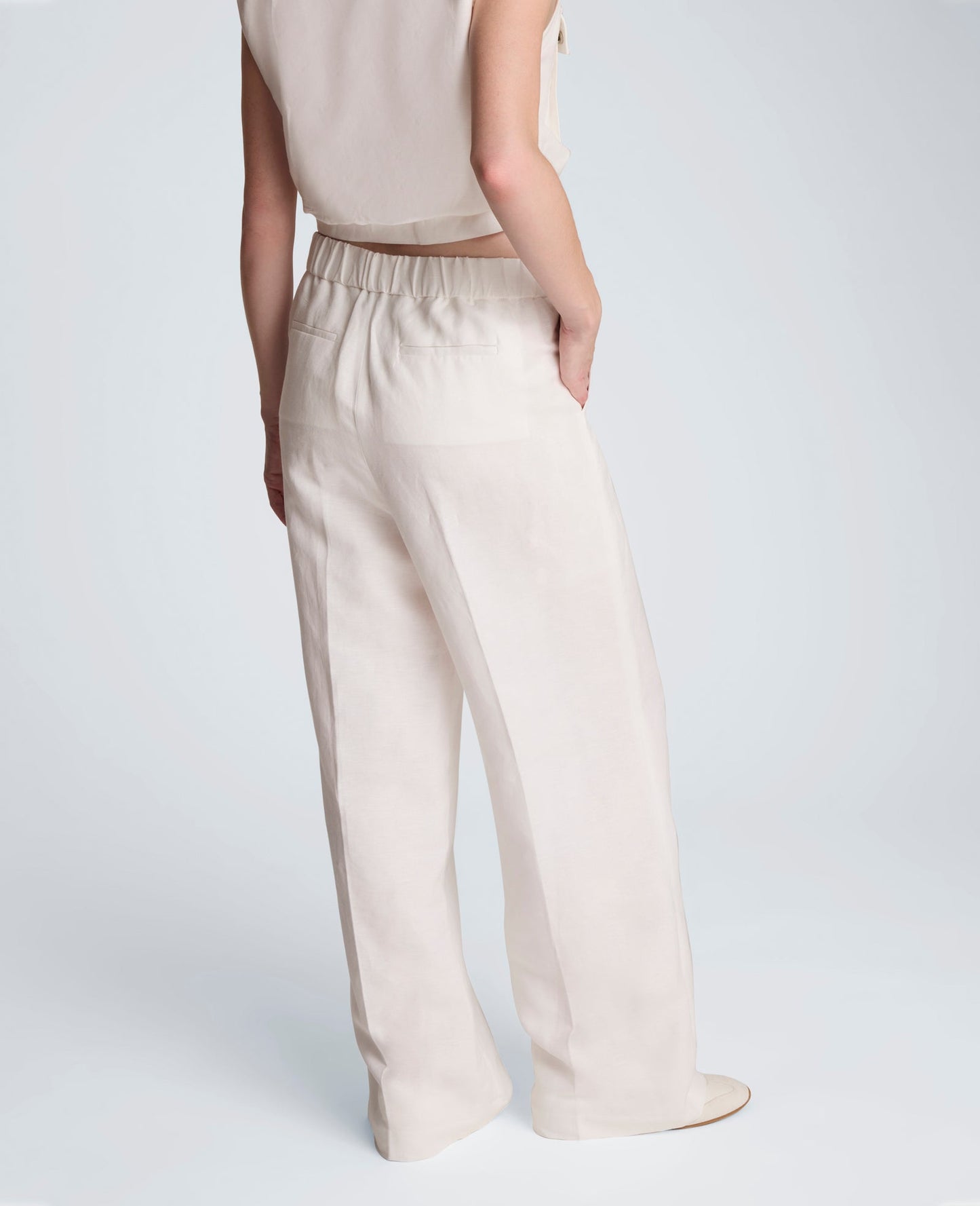 Pull On Wide Leg Linen Pant