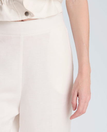 Pull On Wide Leg Linen Pant