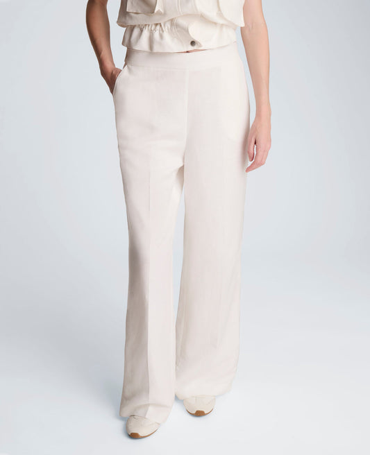 Pull On Wide Leg Linen Pant