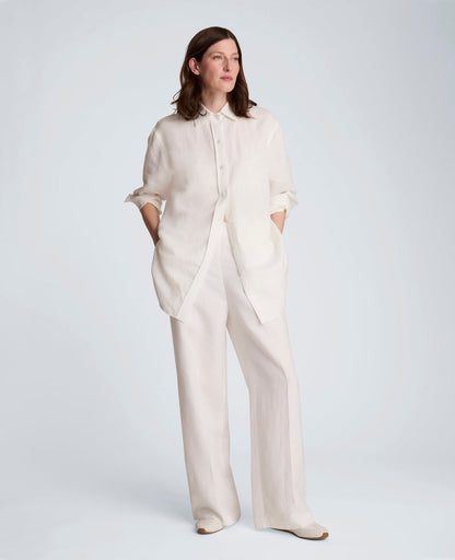 Pull On Wide Leg Linen Pant