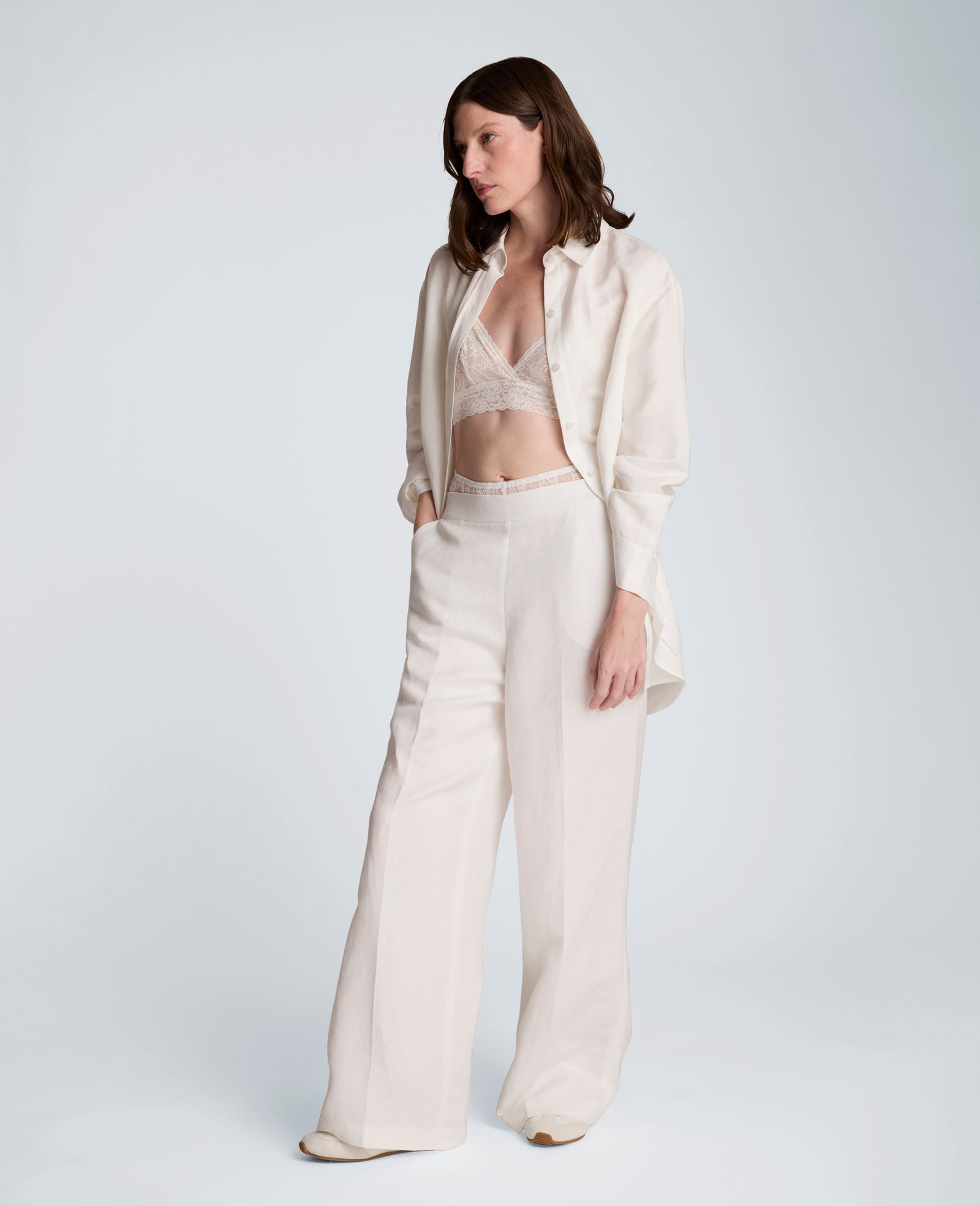 Pull On Wide Leg Linen Pant