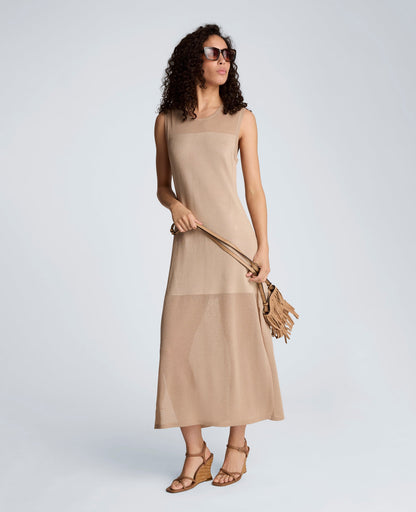 Semi Sheer Dress with Side Slits