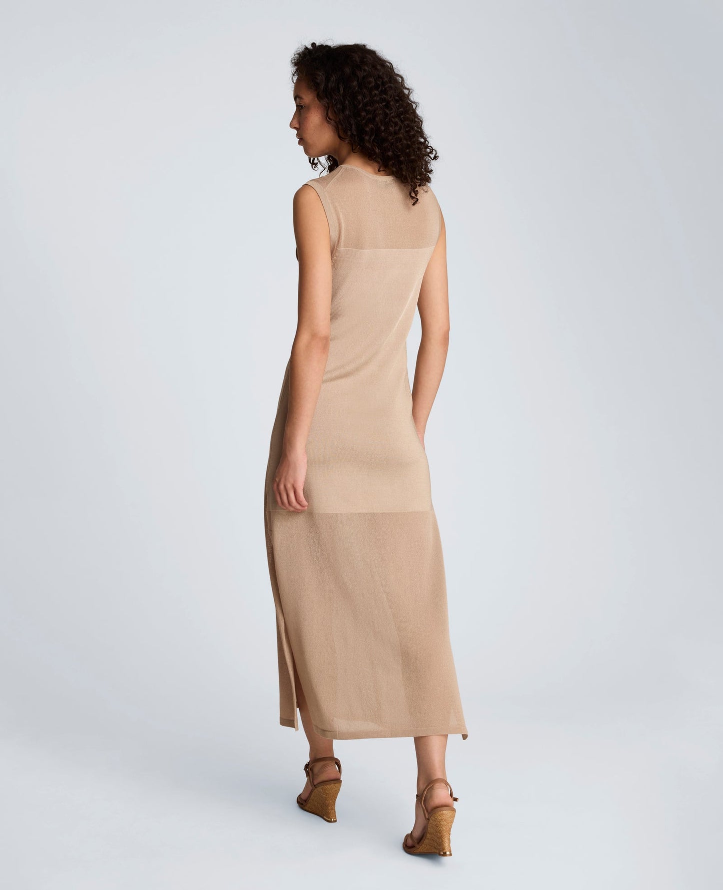 Semi Sheer Dress with Side Slits