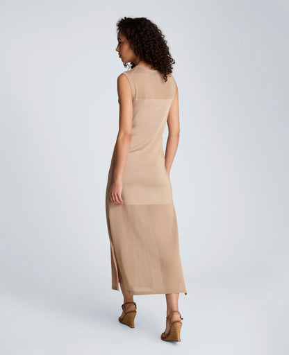 Semi Sheer Dress with Side Slits