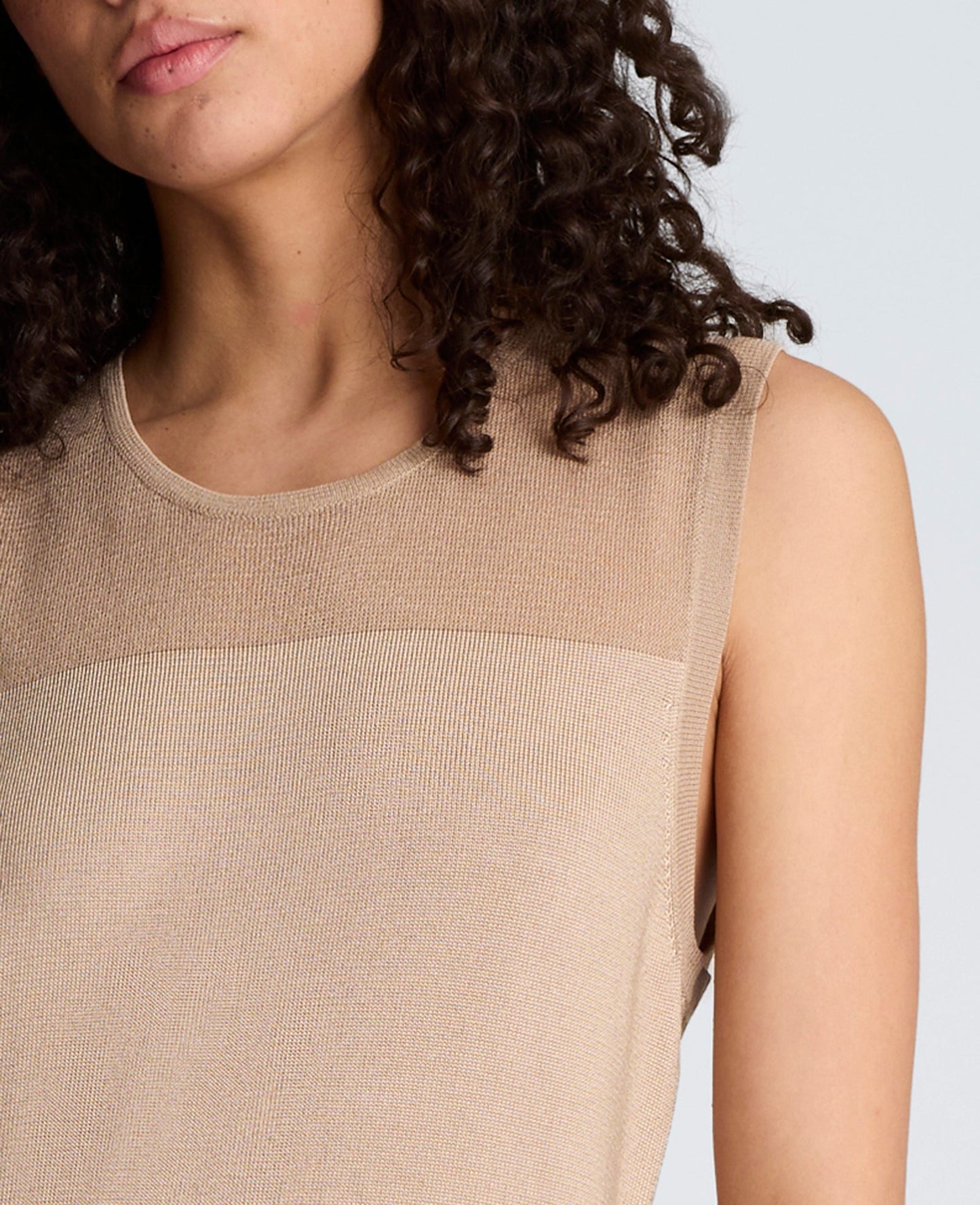 Semi Sheer Dress with Side Slits