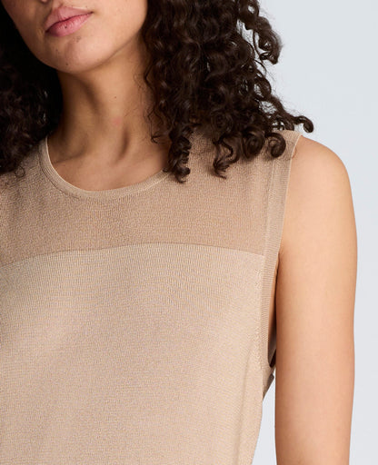 Semi Sheer Dress with Side Slits