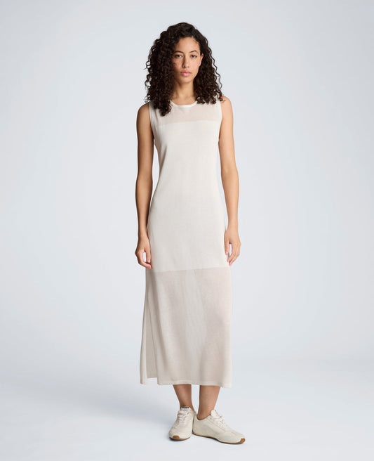Semi Sheer Dress with Side Slits