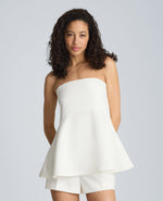 Peplum Strapless Top