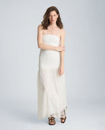 Strapless Mesh Maxi Dress