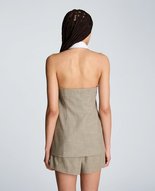 Strapless Vest with Removeable Halter