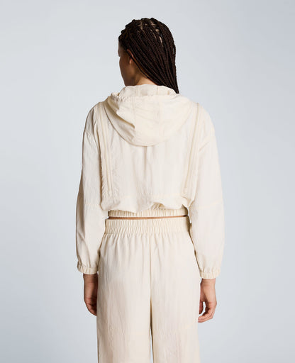 Zip Shoulder Hoodie with Front Zip