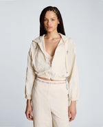 Zip Shoulder Hoodie with Front Zip