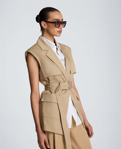 Belted Vest with Storm Flaps