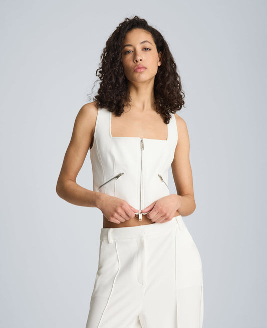 Fitted Zip Front Bodice with Zip Pockets
