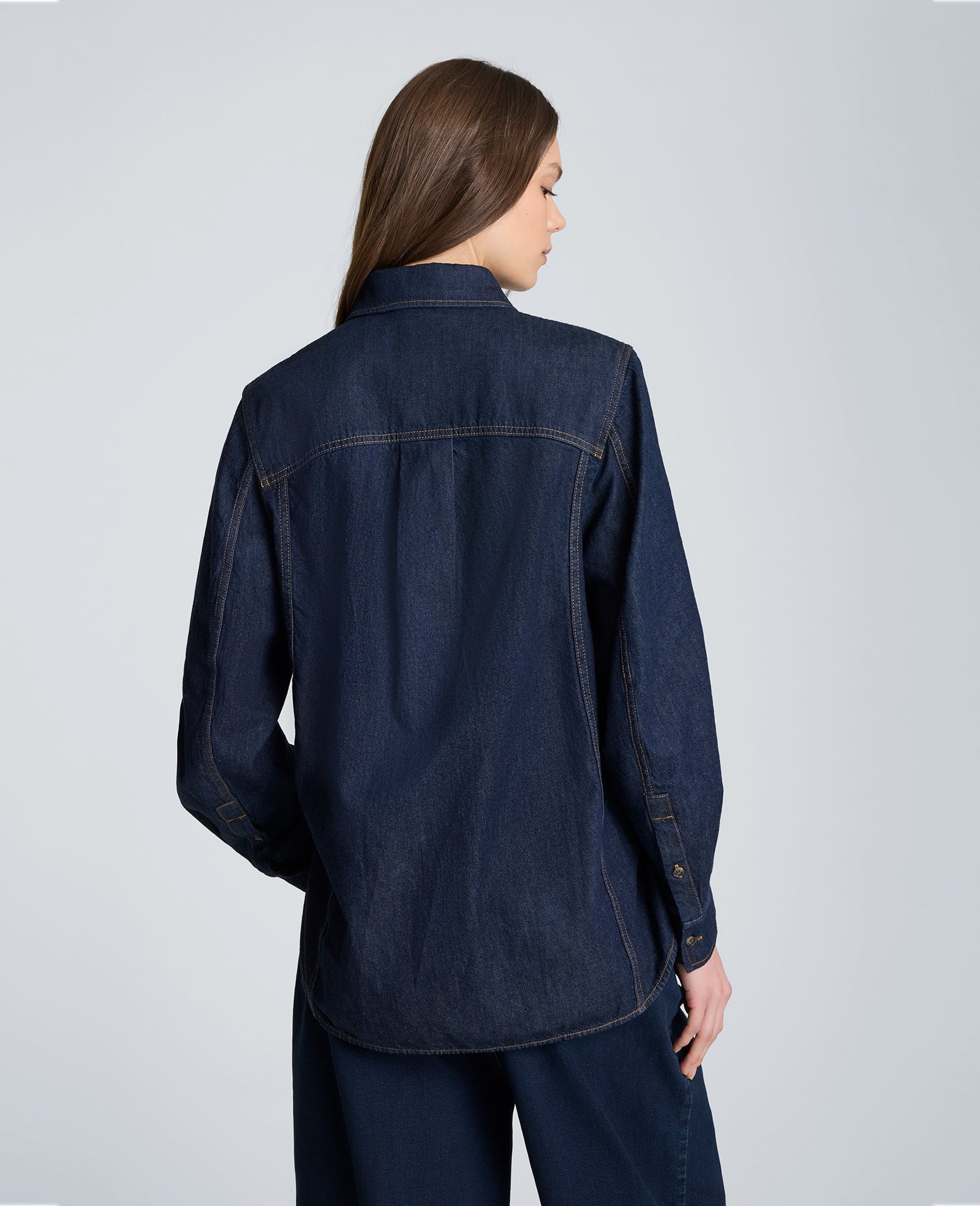 Button Down Shirt with Stitching