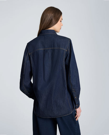 Button Down Shirt with Stitching