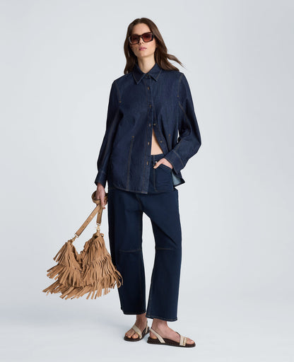 Button Down Shirt with Stitching