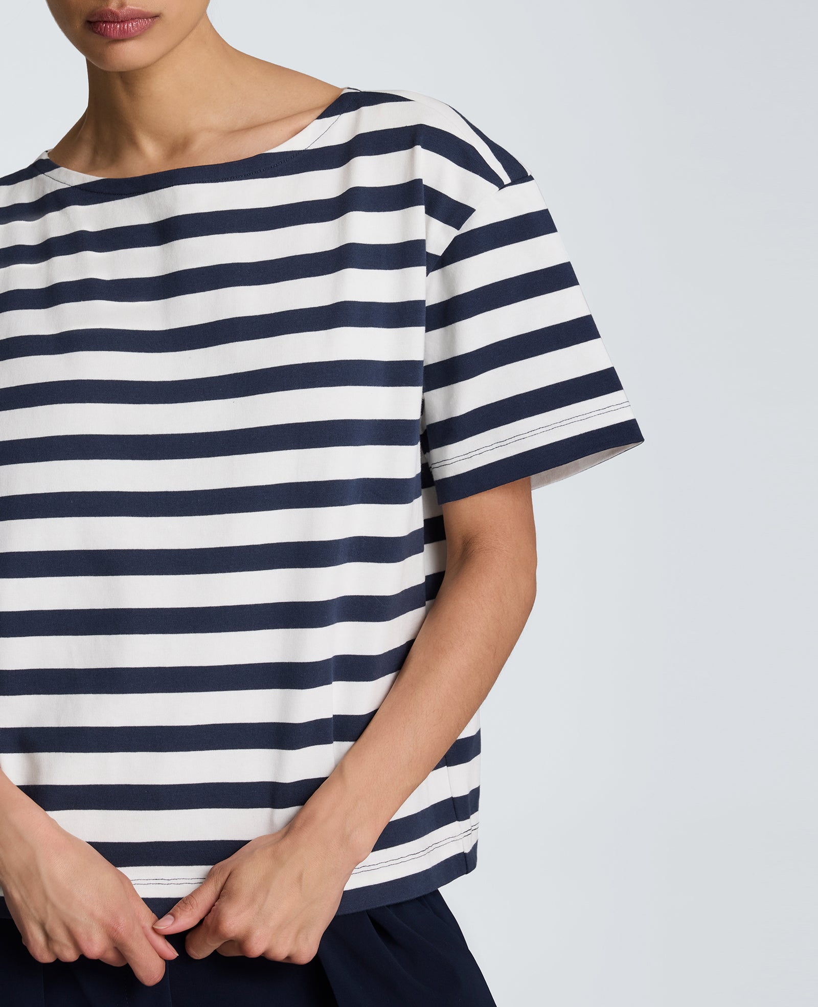 Boat Neck Boyfriend Tee