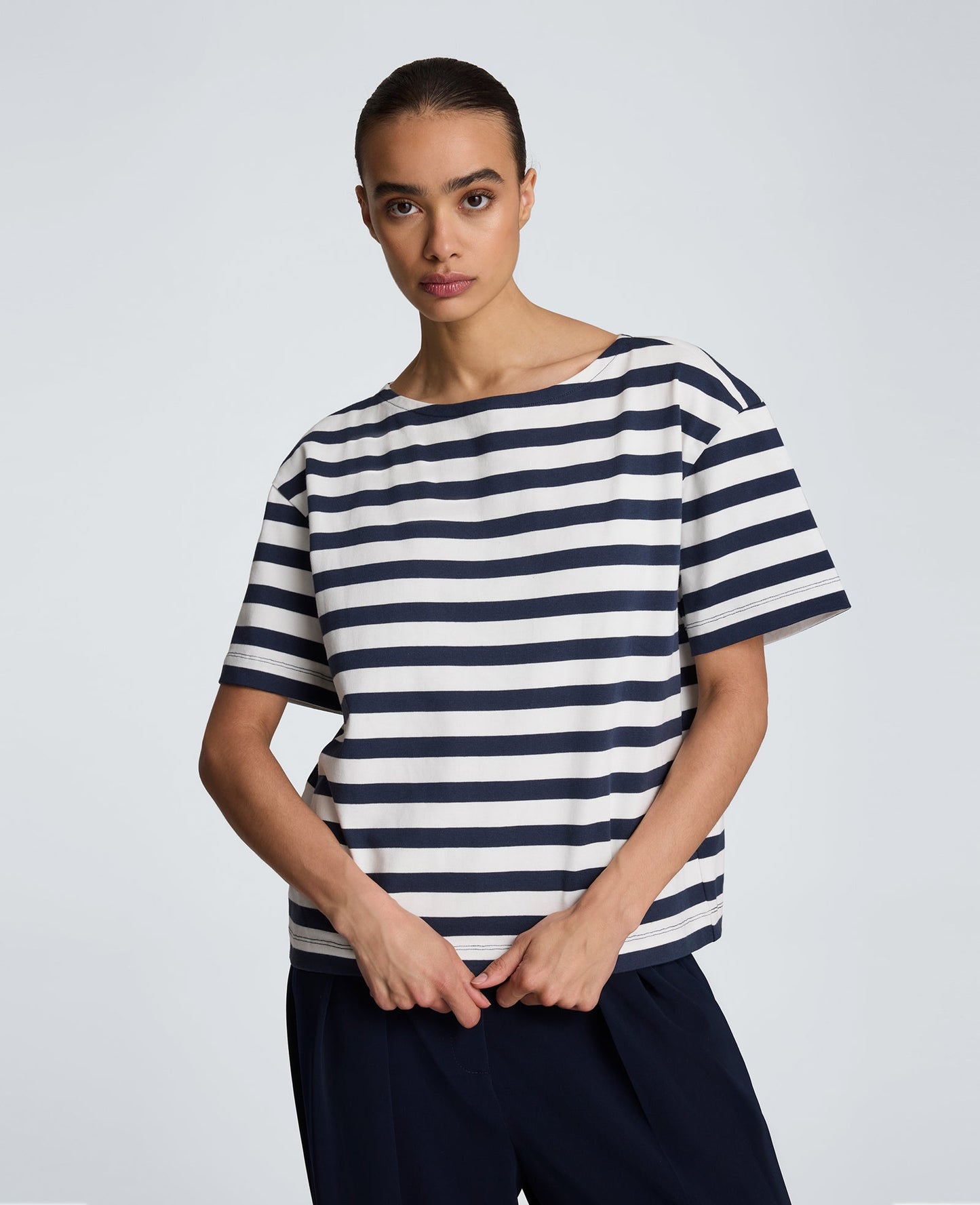 Boat Neck Boyfriend Tee
