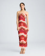 Strapless Ruched Midi Dress
