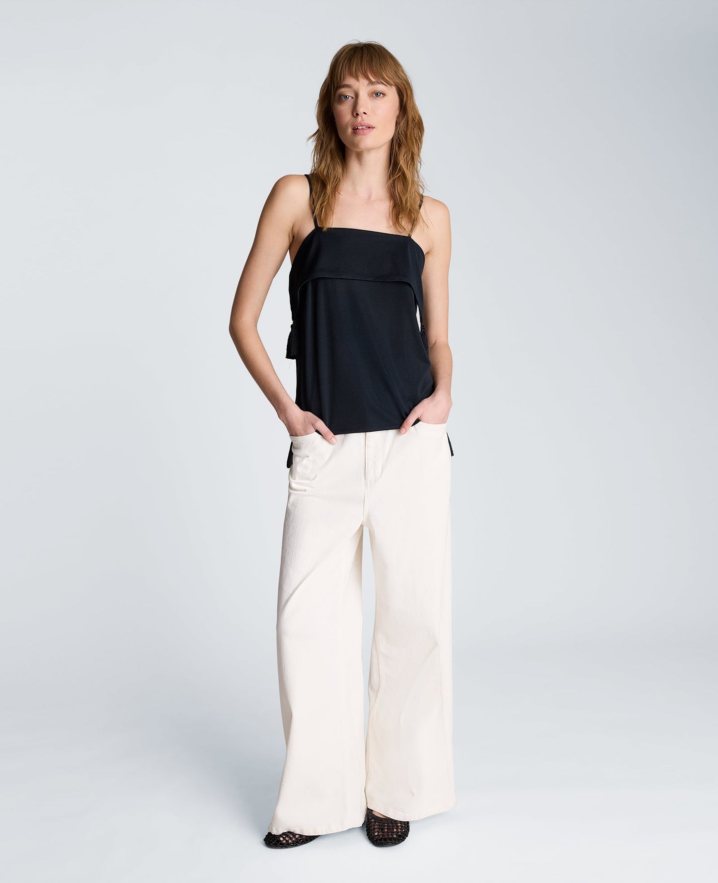 Foldover Cami with Tassels