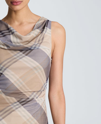 Asymmetrical Cowl Boat Neck Top
