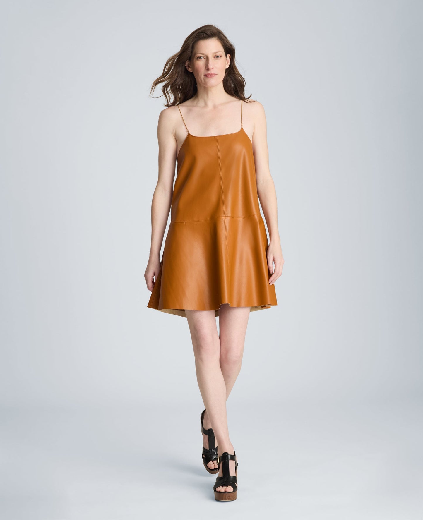 Metal Strap Mini Slip Dress